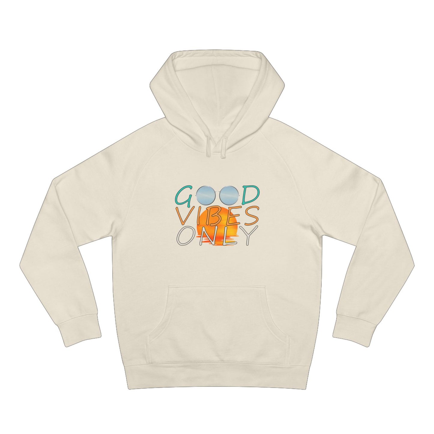 good vibes only hoodie, as colour 5101, acru front