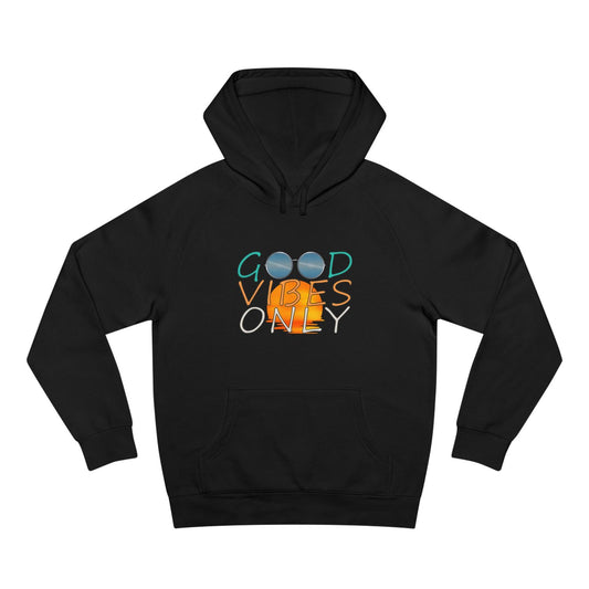 good vibes only hoodie, as colour 5101, black front
