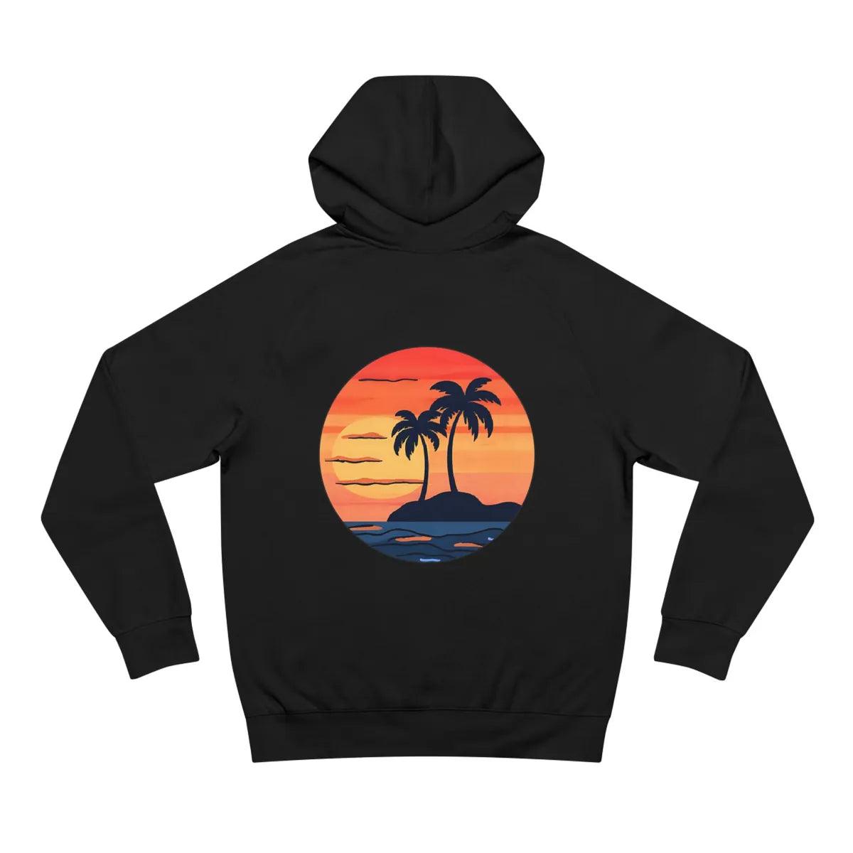good vibes only hoodie back print, black, mobile